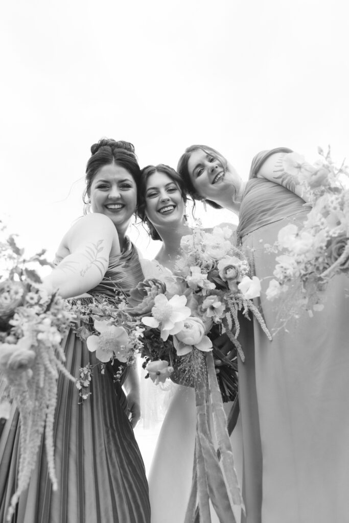 The bride and her sisters as her bridal party.