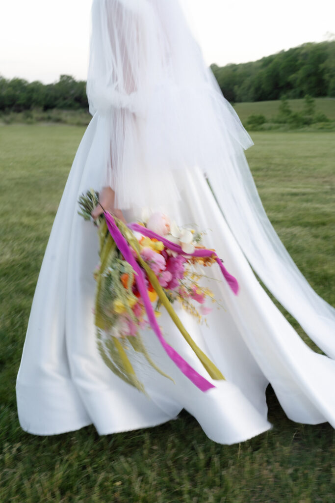 A detail shot of the bouquet.